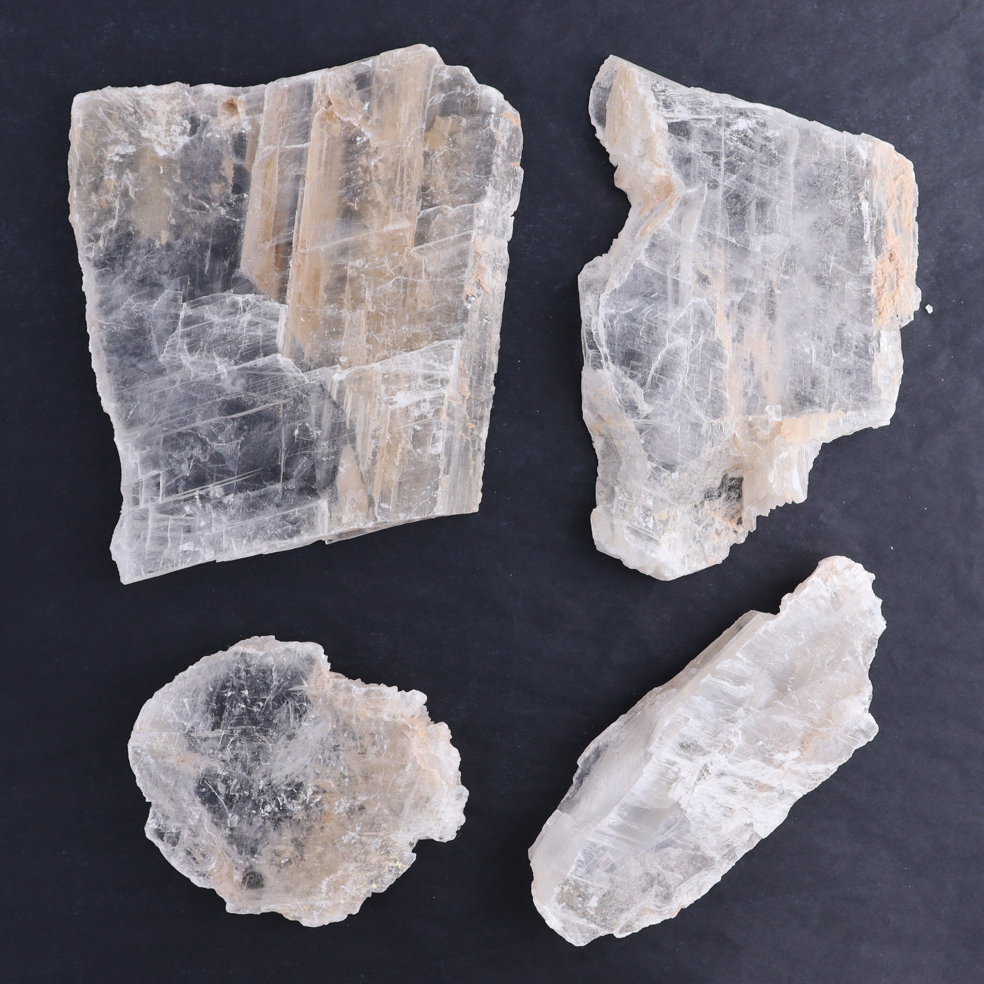 Selenite Slices Set of 4 - Expert Wholesale and Supplier of Wholesale Crystals & Bulk Gemstones, ["selenite","Slices and Slabs"]