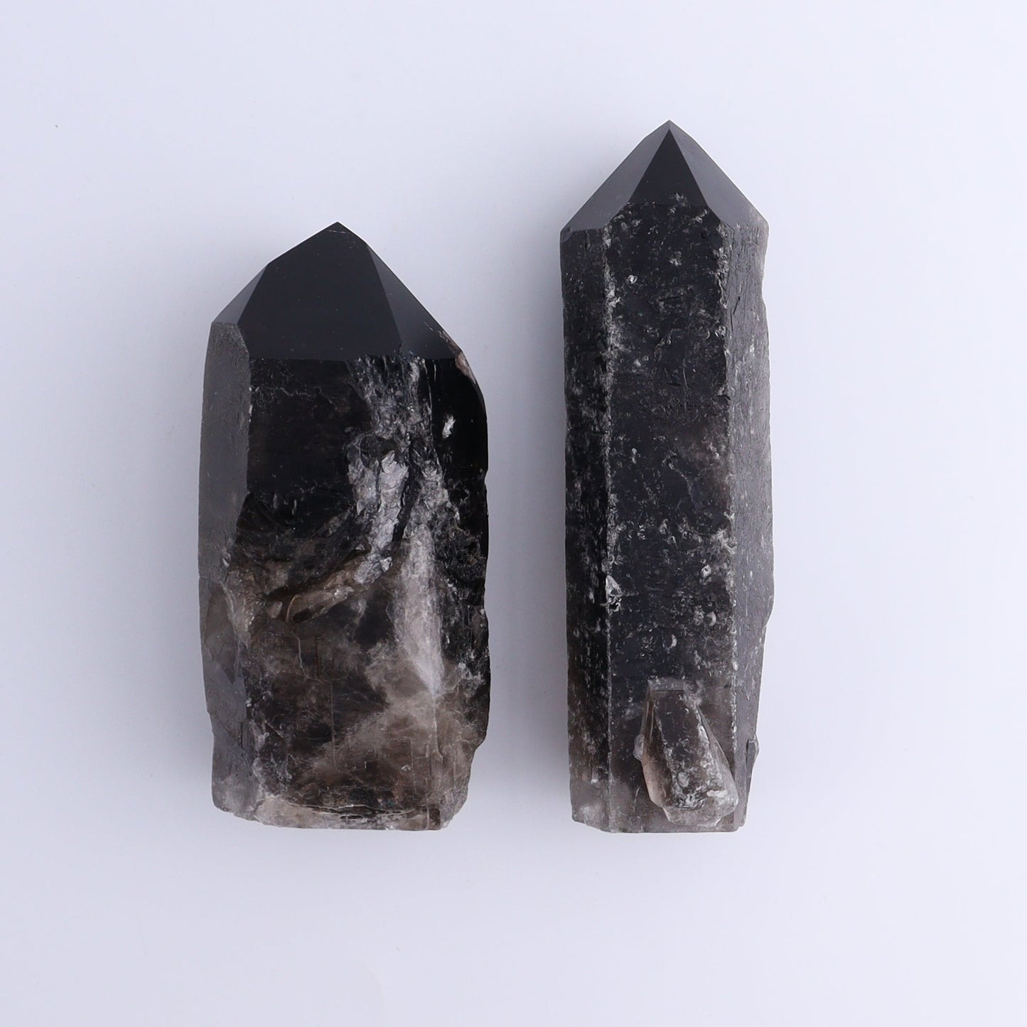Dark Smoky Quartz Towers Set of 8 - Expert Wholesale and Supplier of Wholesale Crystals & Bulk Gemstones, ["close_70","Points","Quartz","Smoky Quartz","Towers"]