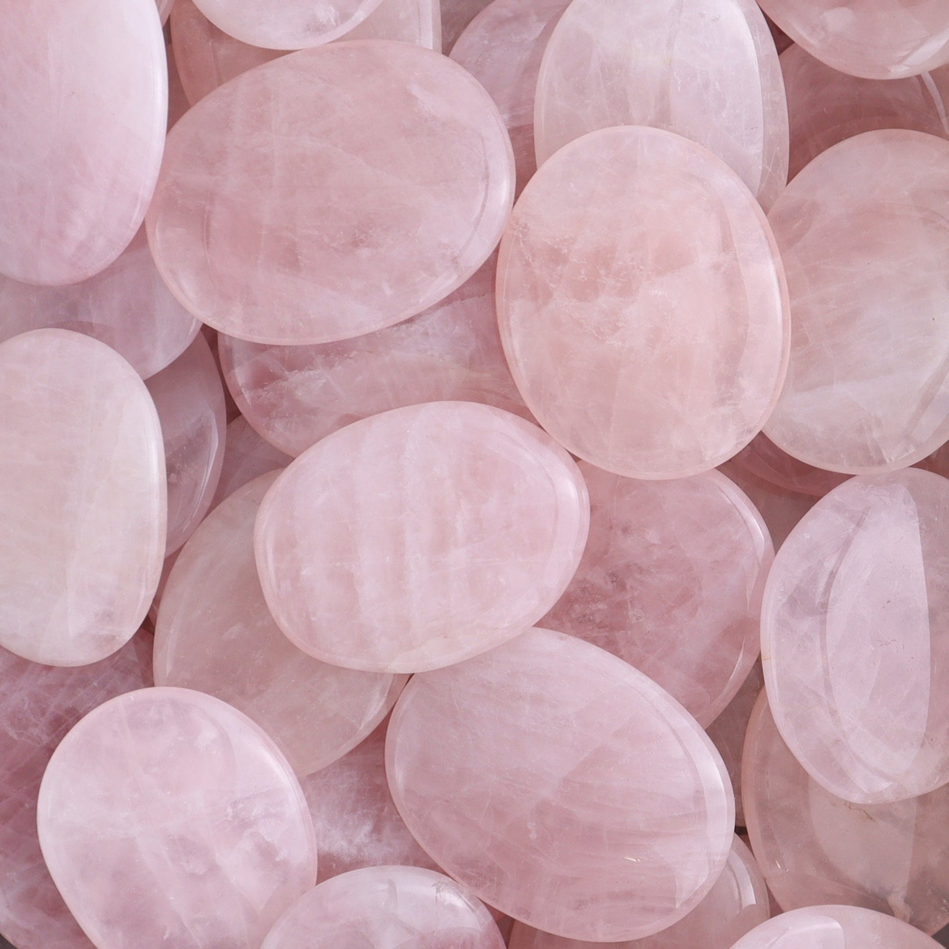 One Rose Quartz Flat Palm Stone - Expert Wholesale and Supplier of Wholesale Crystals & Bulk Gemstones, ["Palm Stones","Rose Quartz"]