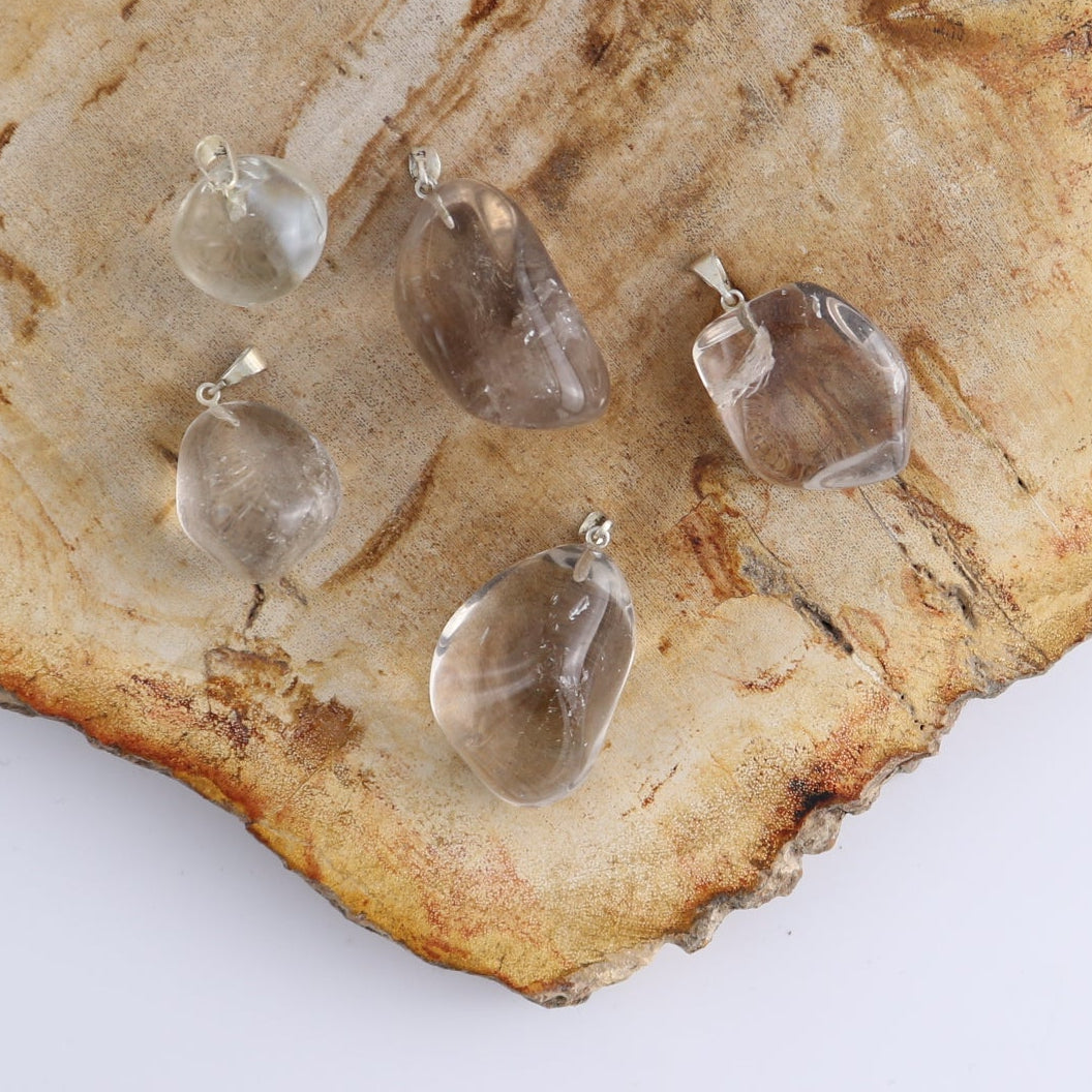 One Smoky Quartz Tumble Pendant