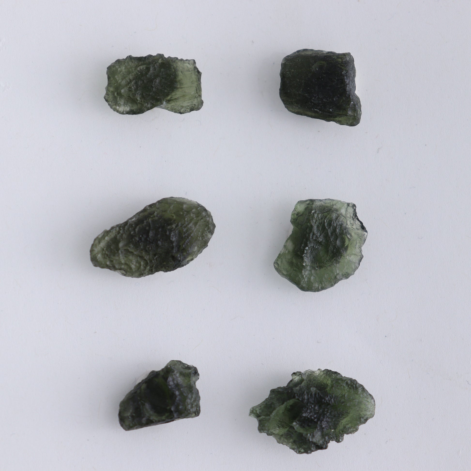 Moldavite Pieces Set of 6 - Expert Wholesale and Supplier of Wholesale Crystals & Bulk Gemstones, ["Czech Republic","Moldavite","Pieces"]