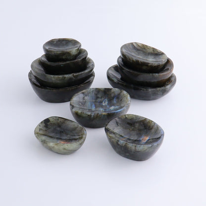 Labradorite Bowls Set of 10 - Expert Wholesale and Supplier of Wholesale Crystals & Bulk Gemstones, ["Bowls","Labradorite","Madagascar"]