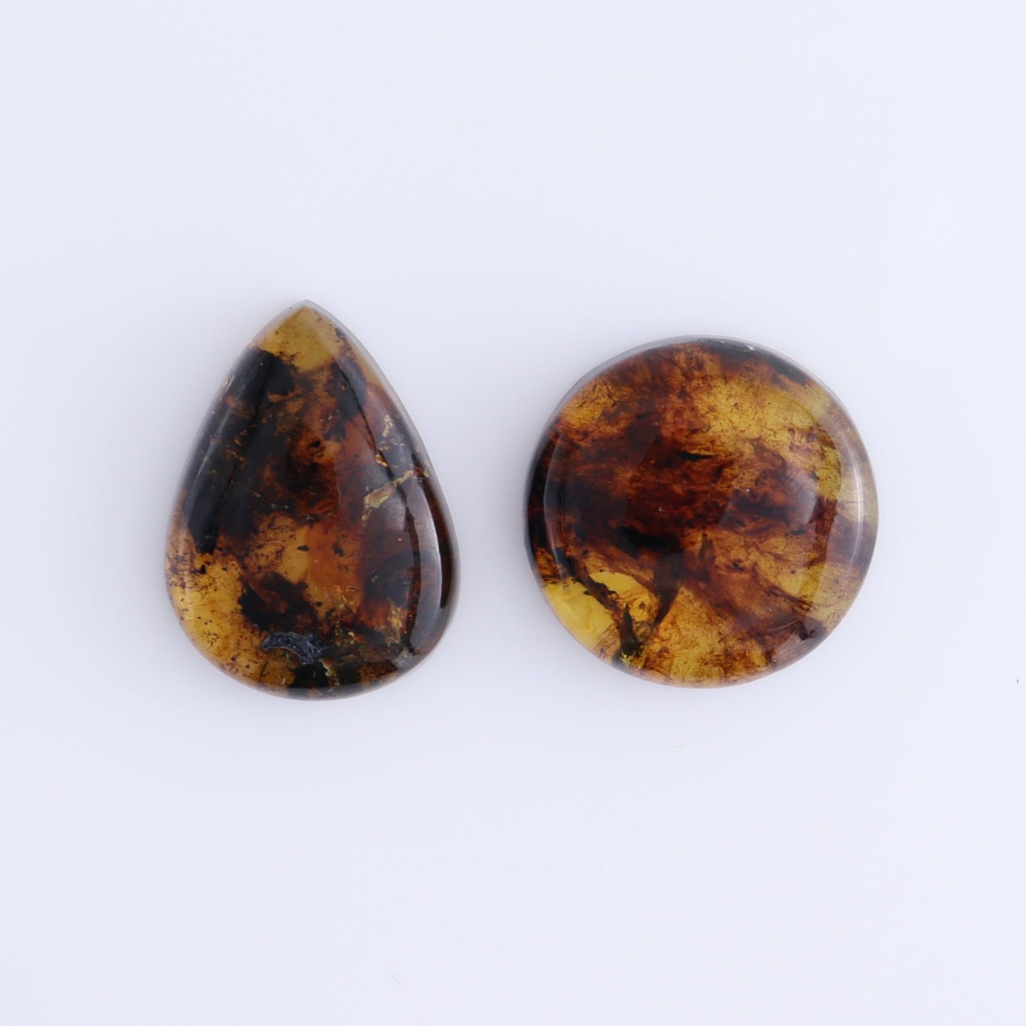 Chiapas Mexico Amber Cabs Set of 8 - Expert Wholesale and Supplier of Wholesale Crystals & Bulk Gemstones, ["Amber","Cabs","Chiapas Amber","Mexico"]