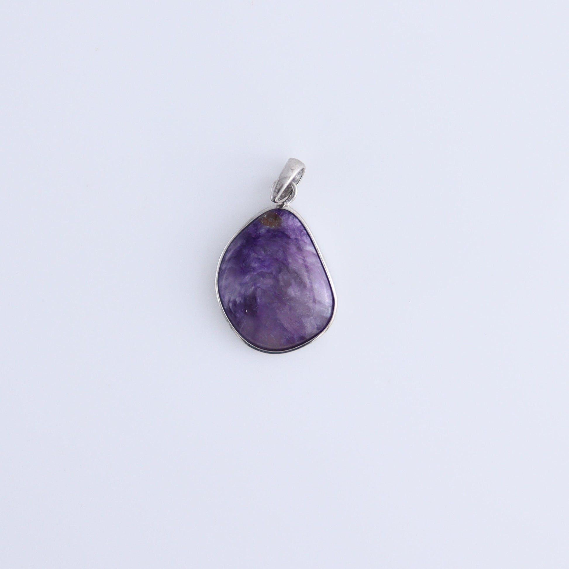 One Charoite Sterling Silver Pendant (chain not included) - Expert Wholesale and Supplier of Wholesale Crystals & Bulk Gemstones, ["Charoite","Pendant","sterling silver"]