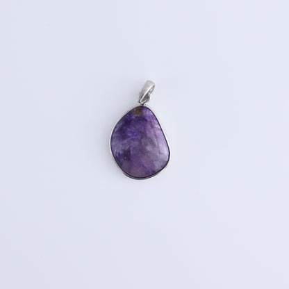 One Charoite Sterling Silver Pendant (chain not included) - Expert Wholesale and Supplier of Wholesale Crystals & Bulk Gemstones, ["Charoite","Pendant","sterling silver"]