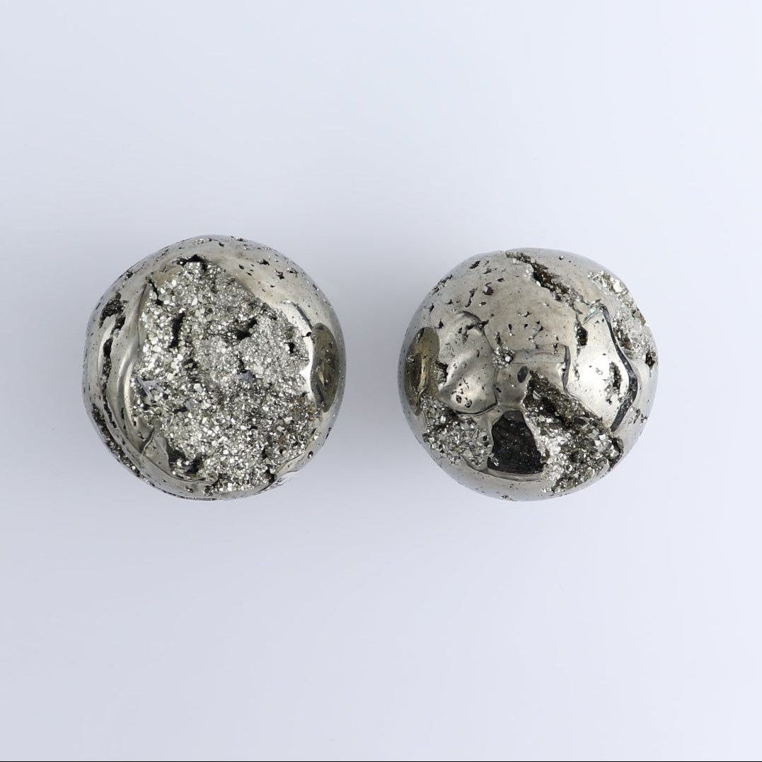 Pyrite Spheres Set of 2
