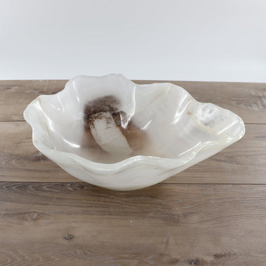 Mexican Onyx/Calcite Bowl 15" - Expert Wholesale and Supplier of Wholesale Crystals & Bulk Gemstones, ["Bowls","Calcite","Mexico","onyx"]