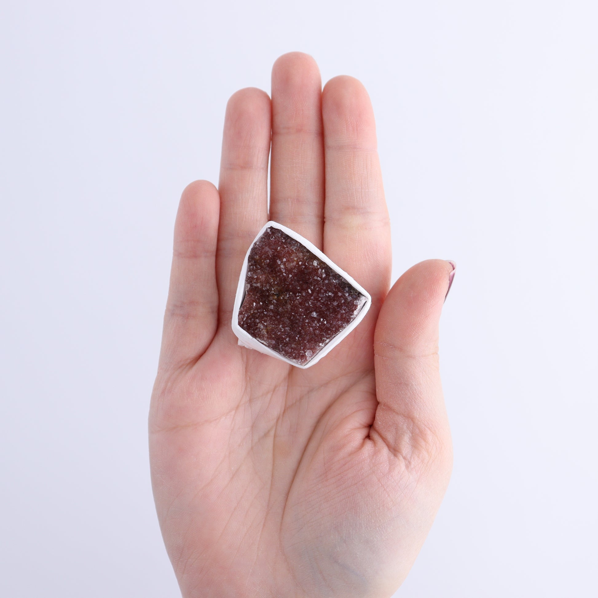 Uruguay Rainbow Amethyst Clusters Flat of 12 - Expert Wholesale and Supplier of Wholesale Crystals & Bulk Gemstones, ["Amethyst","Clusters","Rainbow Amethyst","Sugar Rainbow Amethyst","Uruguay"]