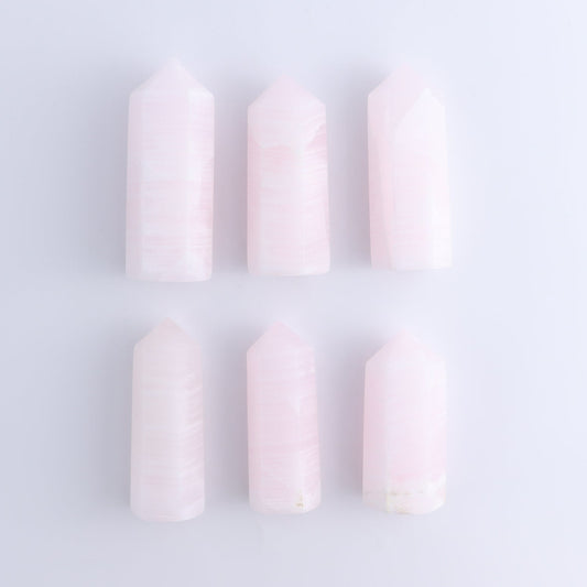 Pink Mangano Calcite Towers Set of 6 - Expert Wholesale and Supplier of Wholesale Crystals & Bulk Gemstones, ["Pink Calcite"]