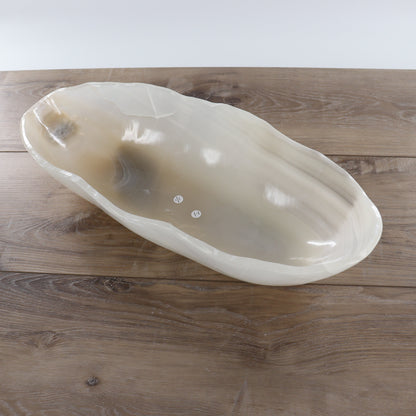 Mexican Onyx/Calcite Canoe Bowl - Expert Wholesale and Supplier of Wholesale Crystals & Bulk Gemstones, ["Bowls","Calcite","canoe","Mexico","onyx"]