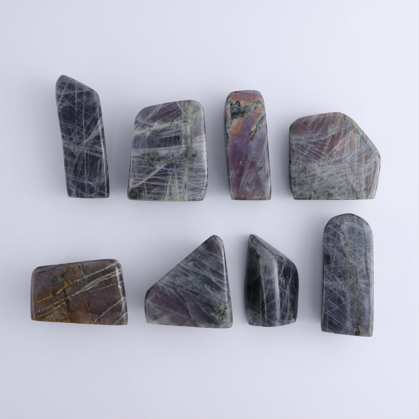 Labradorite Freeform Set of 8 - Expert Wholesale and Supplier of Wholesale Crystals & Bulk Gemstones, ["Freeforms","Labradorite","Madagascar"]