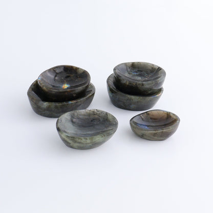 Labradorite Bowls Set of 6 - Expert Wholesale and Supplier of Wholesale Crystals & Bulk Gemstones, ["Bowls","Labradorite","Madagascar"]