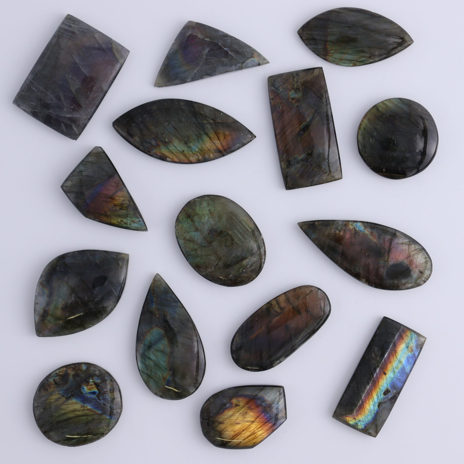 Labradorite Cabs Set of 5 - Expert Wholesale and Supplier of Wholesale Crystals & Bulk Gemstones, ["Cabs","Labradorite"]