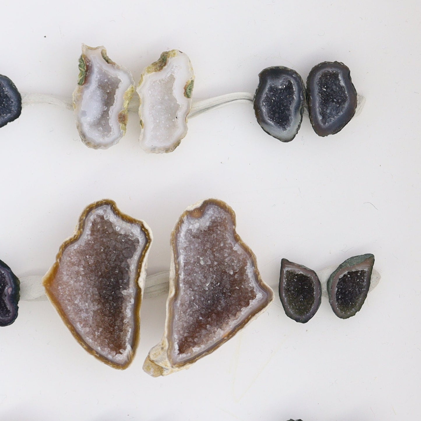 Tabasco Geodes 9 Pairs - Expert Wholesale and Supplier of Wholesale Crystals & Bulk Gemstones, ["Geodes","Tabasco Geode"]