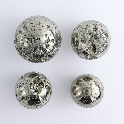 Pyrite Spheres Set of 4