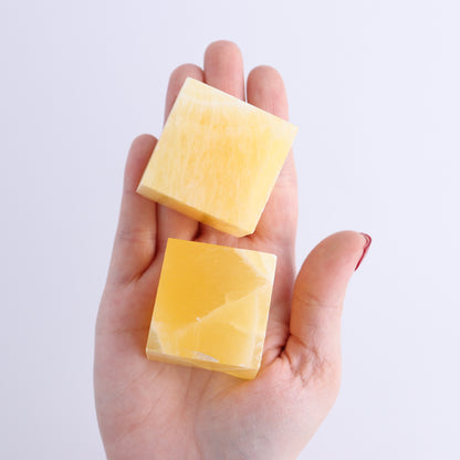 Honeycomb Calcite Standing Cubes Set of 7 - Expert Wholesale and Supplier of Wholesale Crystals & Bulk Gemstones, ["Calcite","close_50","Flats","Freeforms","Honey Calcite","Utah"]