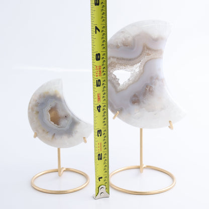 Agate Moons with Stand Set of 5 - Expert Wholesale and Supplier of Wholesale Crystals & Bulk Gemstones, ["Agate","Brazil","moons"]