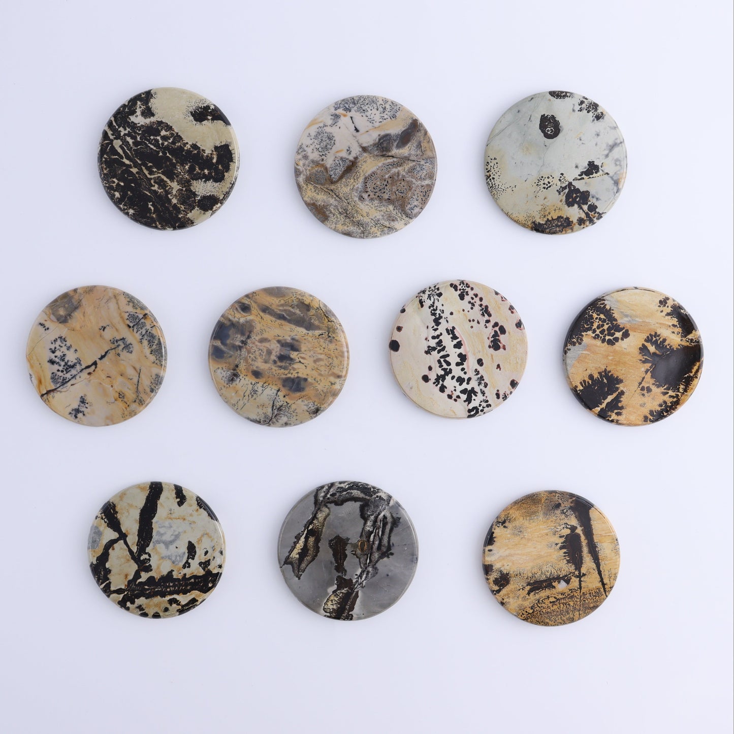 Picture Jasper Discs Set of 10