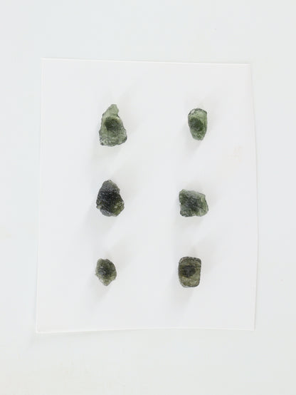 Rough Moldavite Set of 6 - Expert Supplier of Wholesale Crystals & Bulk Gemstones