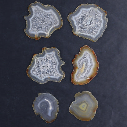 Iris Agate Slices Set of 6 - Expert Wholesale and Supplier of Wholesale Crystals & Bulk Gemstones, ["Agate","Iris Agate","Slices and Slabs"]