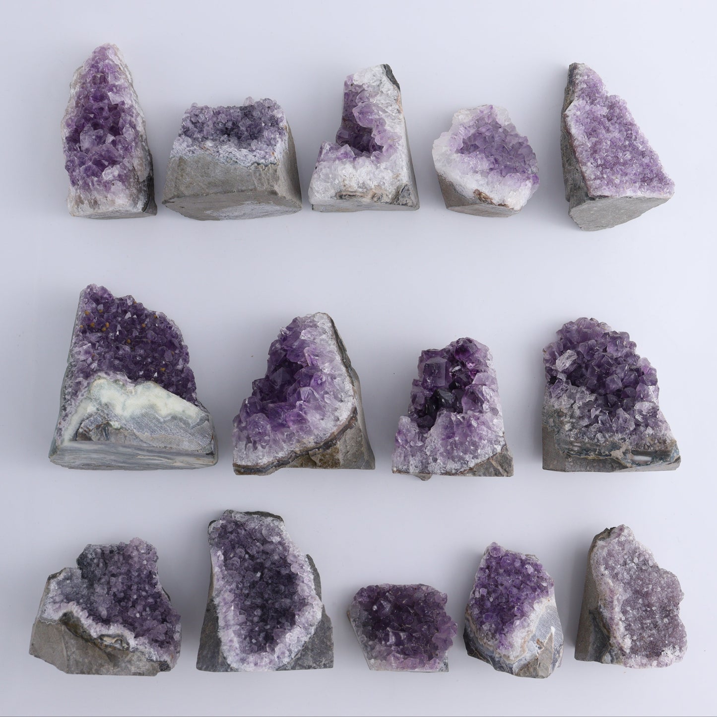 Amethyst Set of 14 - Expert Wholesale and Supplier of Wholesale Crystals & Bulk Gemstones, ["Amethyst","Freeforms"]