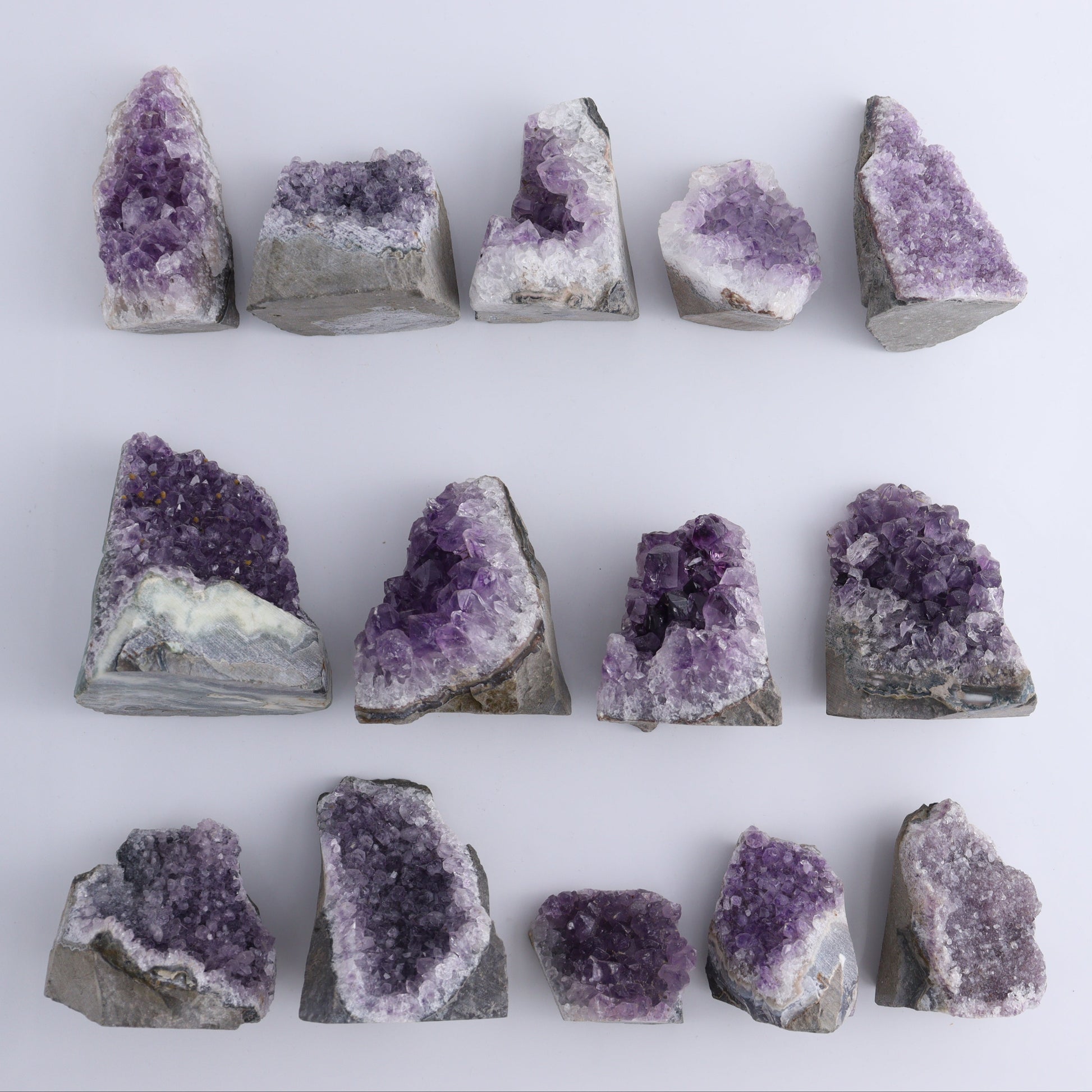 Amethyst Set of 14 - Expert Wholesale and Supplier of Wholesale Crystals & Bulk Gemstones, ["Amethyst","Freeforms"]