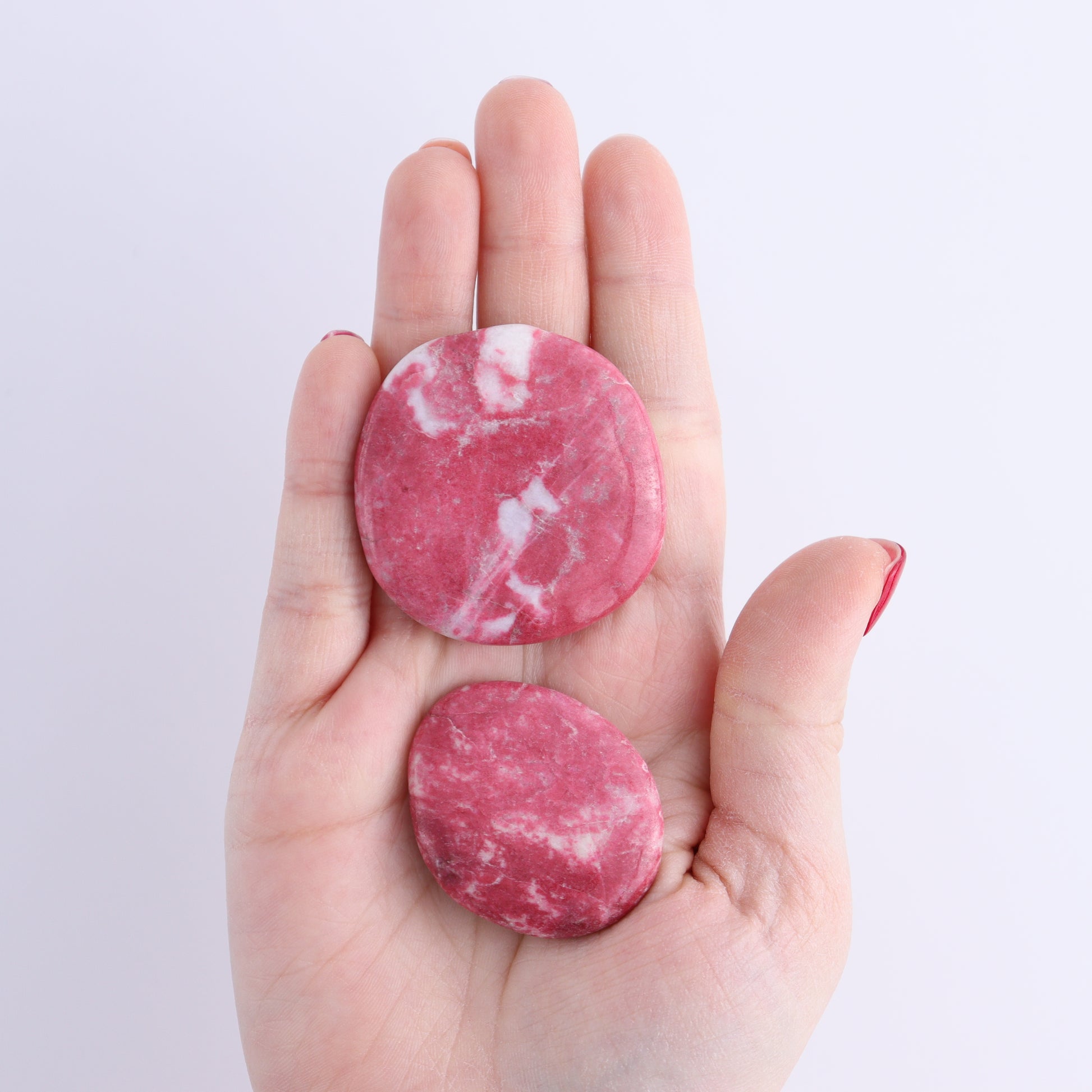 Thulite Flat Stones Set of 14 - Expert Wholesale and Supplier of Wholesale Crystals & Bulk Gemstones, ["Flat Stone","thulite"]