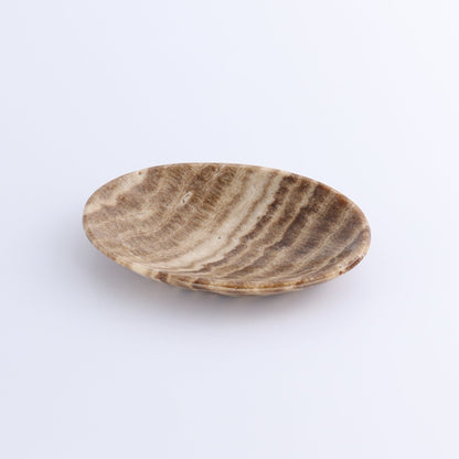 One Mexican Onyx/Calcite Chocolate Small Oval Dish - Expert Wholesale and Supplier of Wholesale Crystals & Bulk Gemstones, ["Calcite","Catalog Onyx","close_50","Decorative Dish","Mexico","onyx"]