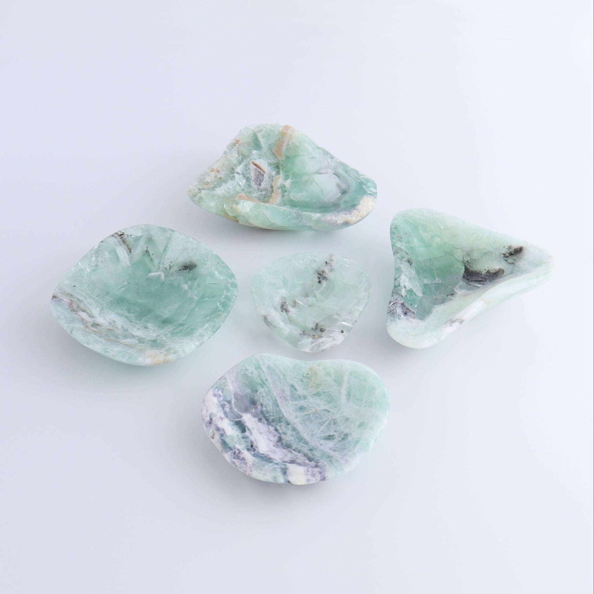 Fluorite Bowls Set of 5 - Expert Wholesale and Supplier of Wholesale Crystals & Bulk Gemstones, ["Bowls","Fluorite","Mexico"]