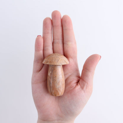 Peach Moonstone Mushrooms Set of 6
