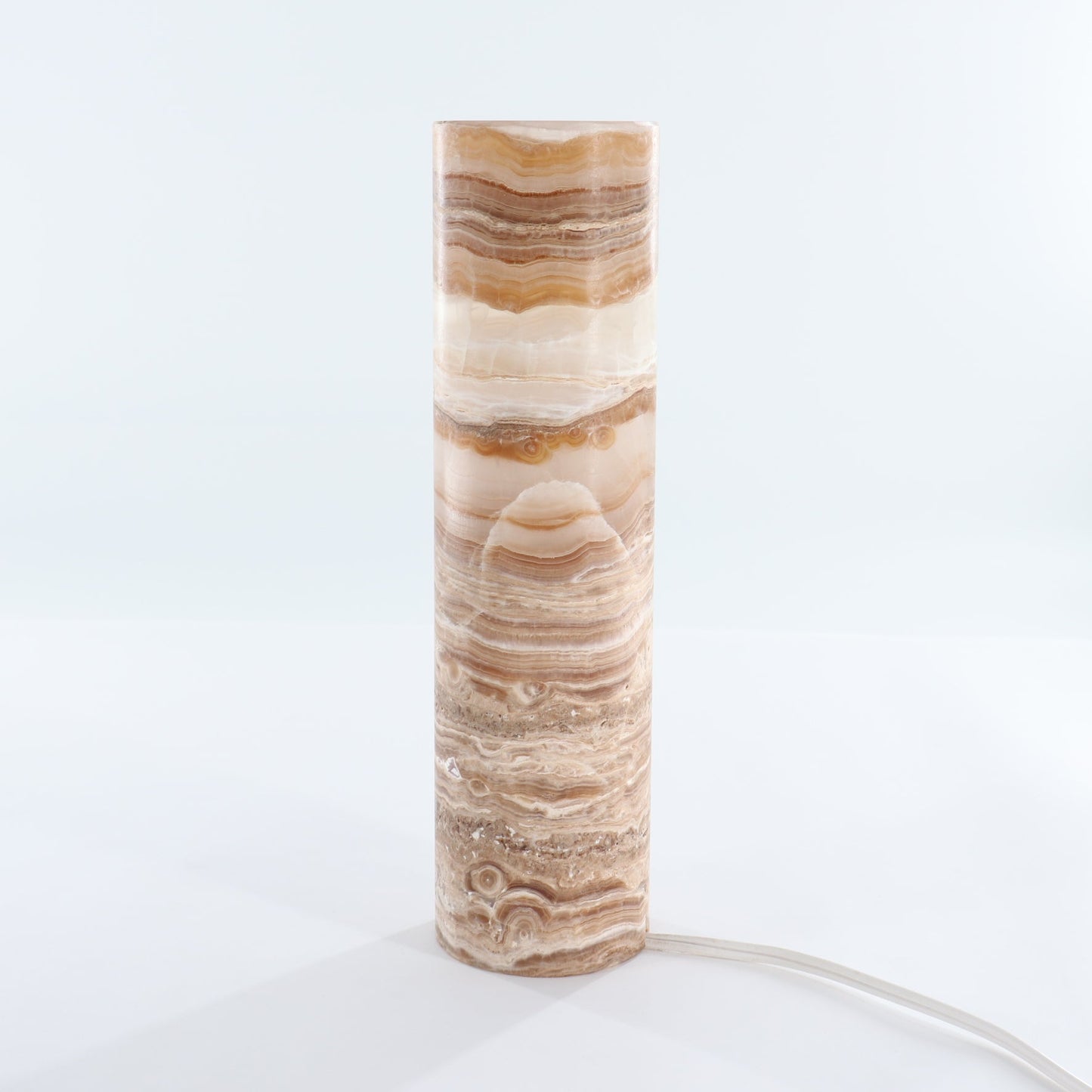One Medium Honey Polished Top Onyx Lamp Blind