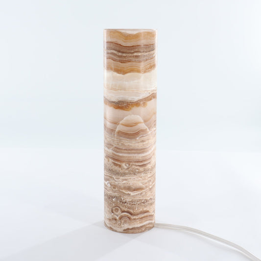 One Medium Honey Polished Top Onyx Lamp Blind - Expert Wholesale and Supplier of Wholesale Crystals & Bulk Gemstones, ["Lamps","Mexico","onyx"]