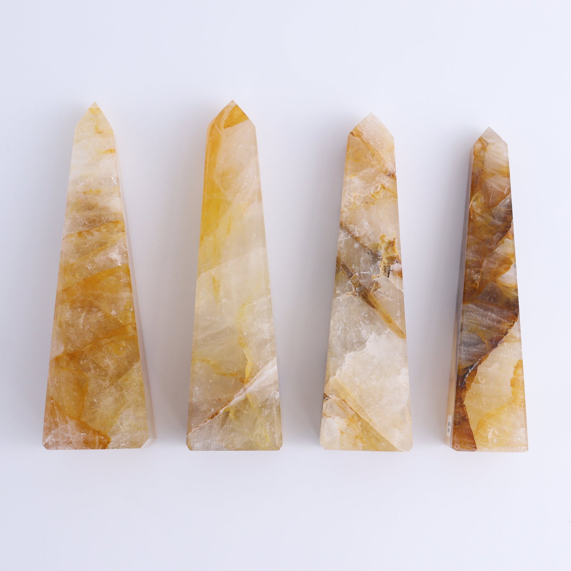 Golden Healer Towers Set of 4 - Expert Wholesale and Supplier of Wholesale Crystals & Bulk Gemstones, ["Brazil","Golden Healer","Towers"]
