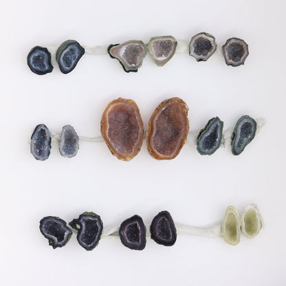 Tabasco Geodes 9 Pairs - Expert Wholesale and Supplier of Wholesale Crystals & Bulk Gemstones, ["Geodes","Tabasco Geode"]