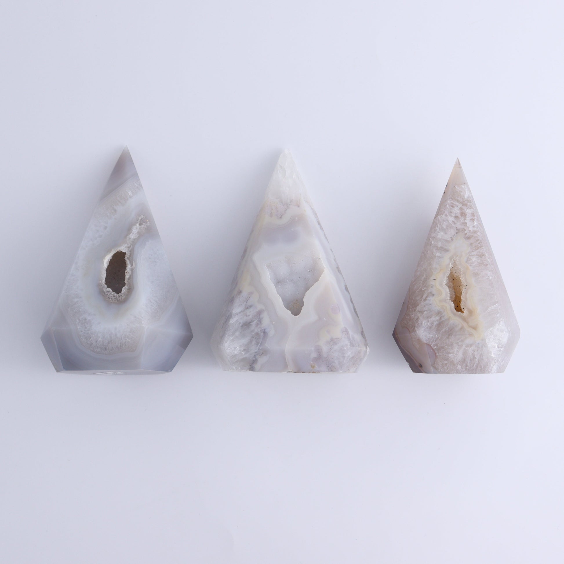 Agate Obelisk Set of 3 - Expert Wholesale and Supplier of Wholesale Crystals & Bulk Gemstones, ["Agate","Brazil","moons"]