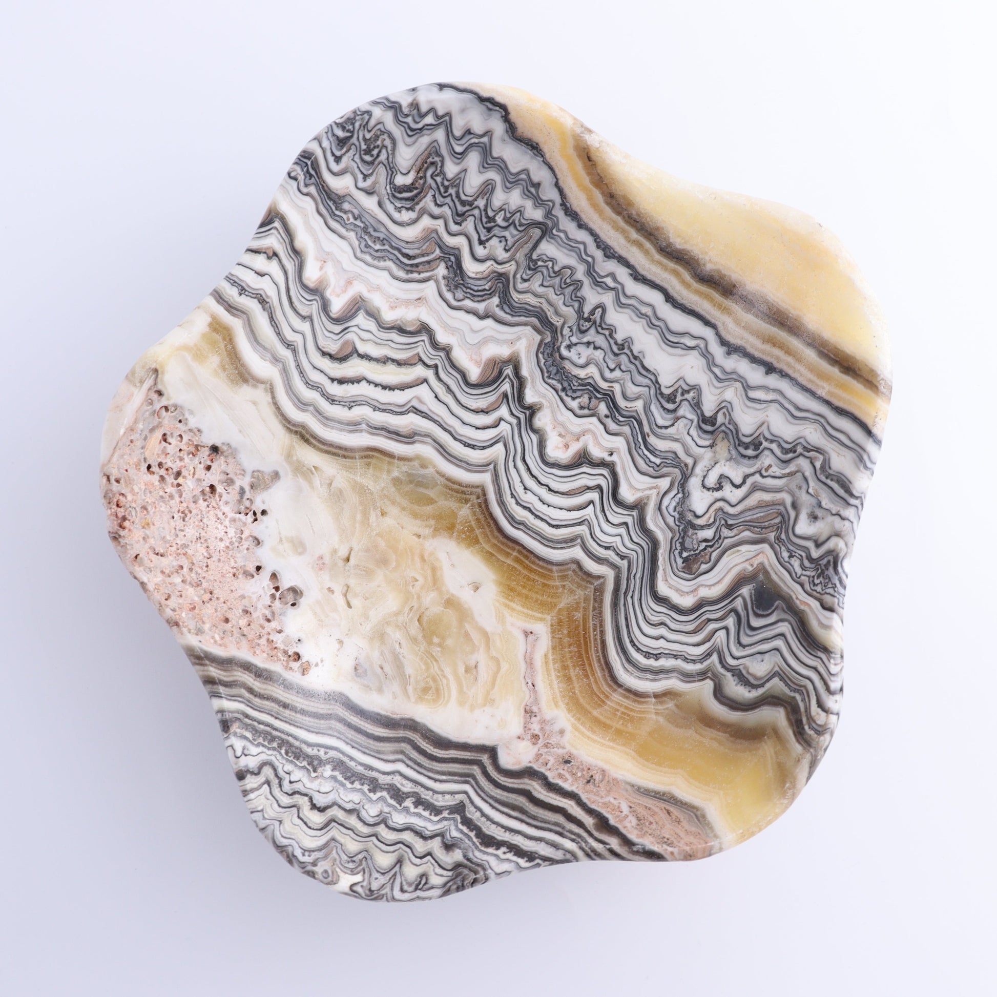 One Bowl Mexican Onyx/Calcite Yellow Zebra - Expert Wholesale and Supplier of Wholesale Crystals & Bulk Gemstones, ["bowl","Calcite","Catalog Onyx","Decorative Dish","Mexico","onyx"]
