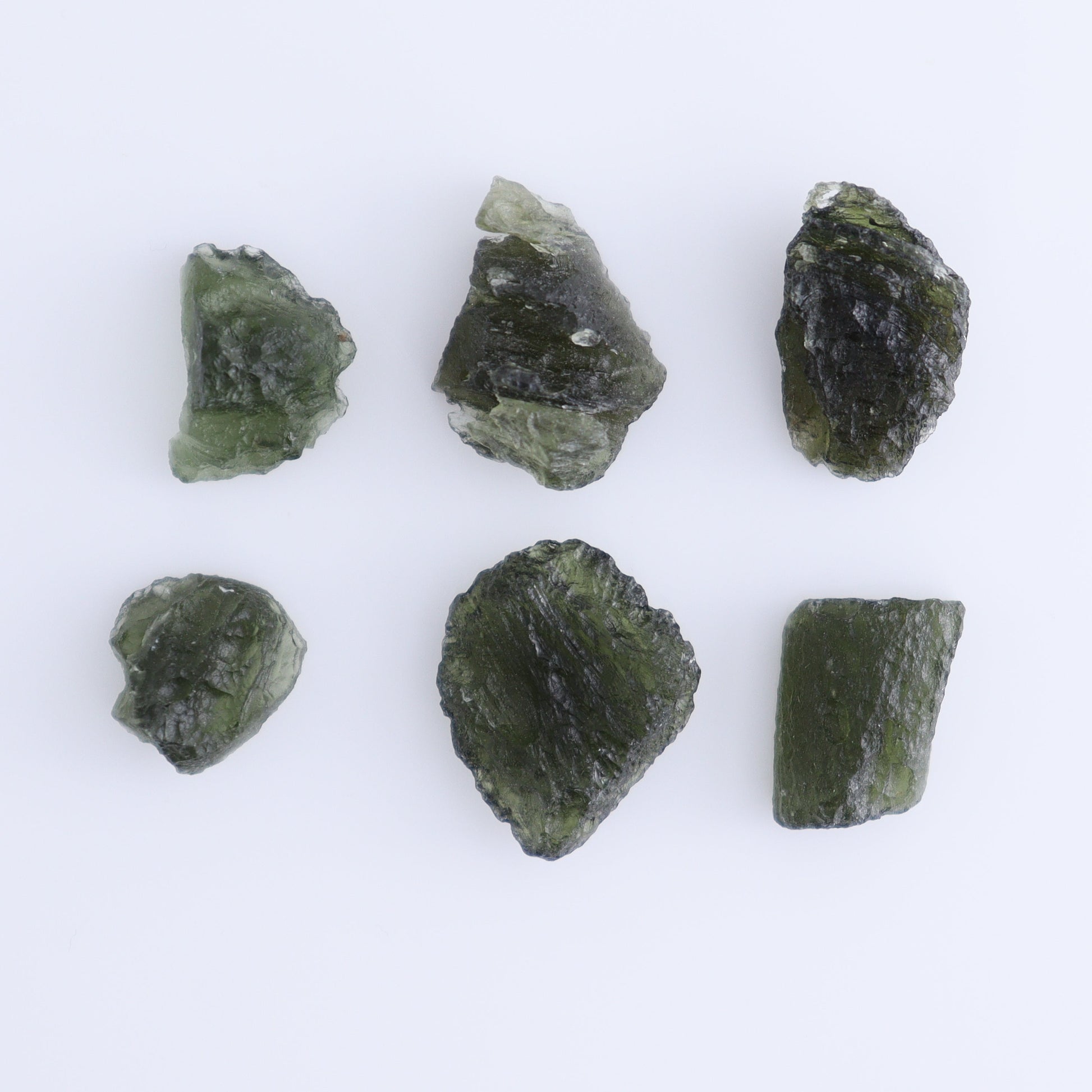 Moldavite Pieces Set of 6 - Expert Wholesale and Supplier of Wholesale Crystals & Bulk Gemstones, ["Czech Republic","Moldavite","Pieces"]