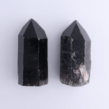 Dark Smoky Quartz Towers Set of 8 - Expert Wholesale and Supplier of Wholesale Crystals & Bulk Gemstones, ["close_70","Points","Quartz","Smoky Quartz","Towers"]