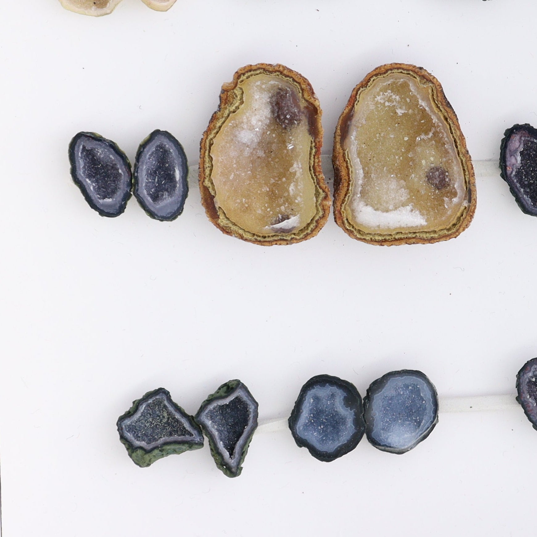 Tabasco Geodes 10 Pairs - Expert Wholesale and Supplier of Wholesale Crystals & Bulk Gemstones, ["Geodes","Tabasco Geode"]