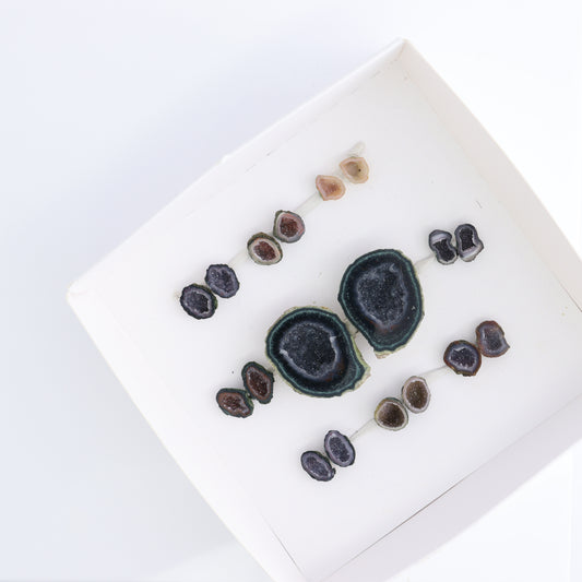 Tabasco Geodes 9 Pairs - Expert Wholesale and Supplier of Wholesale Crystals & Bulk Gemstones, ["Geodes","Tabasco Geode"]