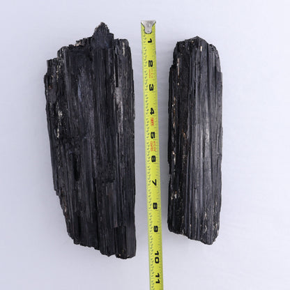 Black Tourmaline Log Set of 2 - Expert Wholesale and Supplier of Wholesale Crystals & Bulk Gemstones, ["Black Tourmaline","logs","Madagascar","Rough","Tourmaline"]