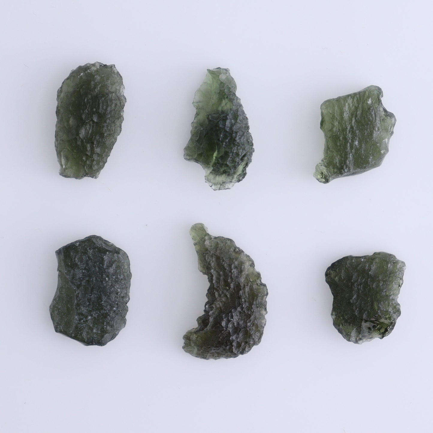 Moldavite Pieces Set of 6 - Expert Wholesale and Supplier of Wholesale Crystals & Bulk Gemstones, ["Czech Republic","Moldavite","Pieces"]