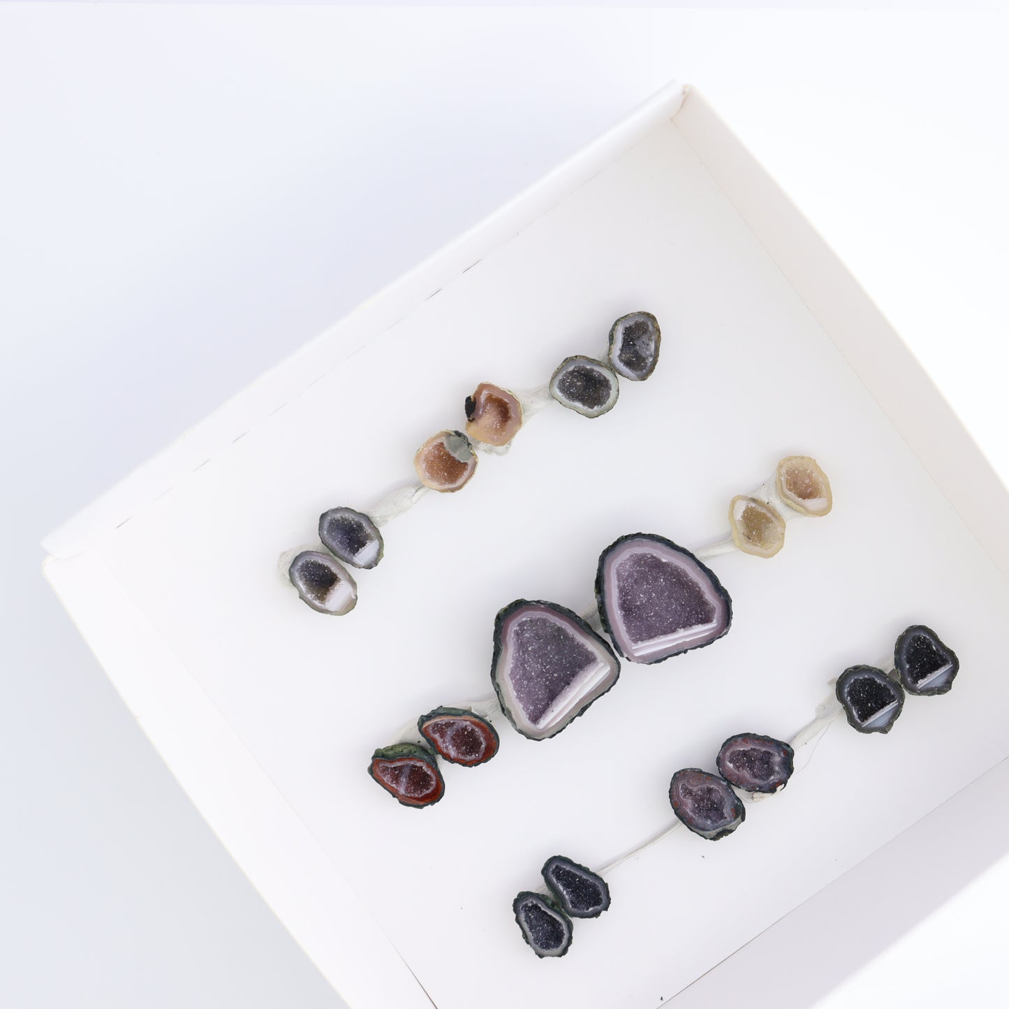 Tabasco Geodes 9 Pairs - Expert Wholesale and Supplier of Wholesale Crystals & Bulk Gemstones, ["Geodes","Tabasco Geode"]
