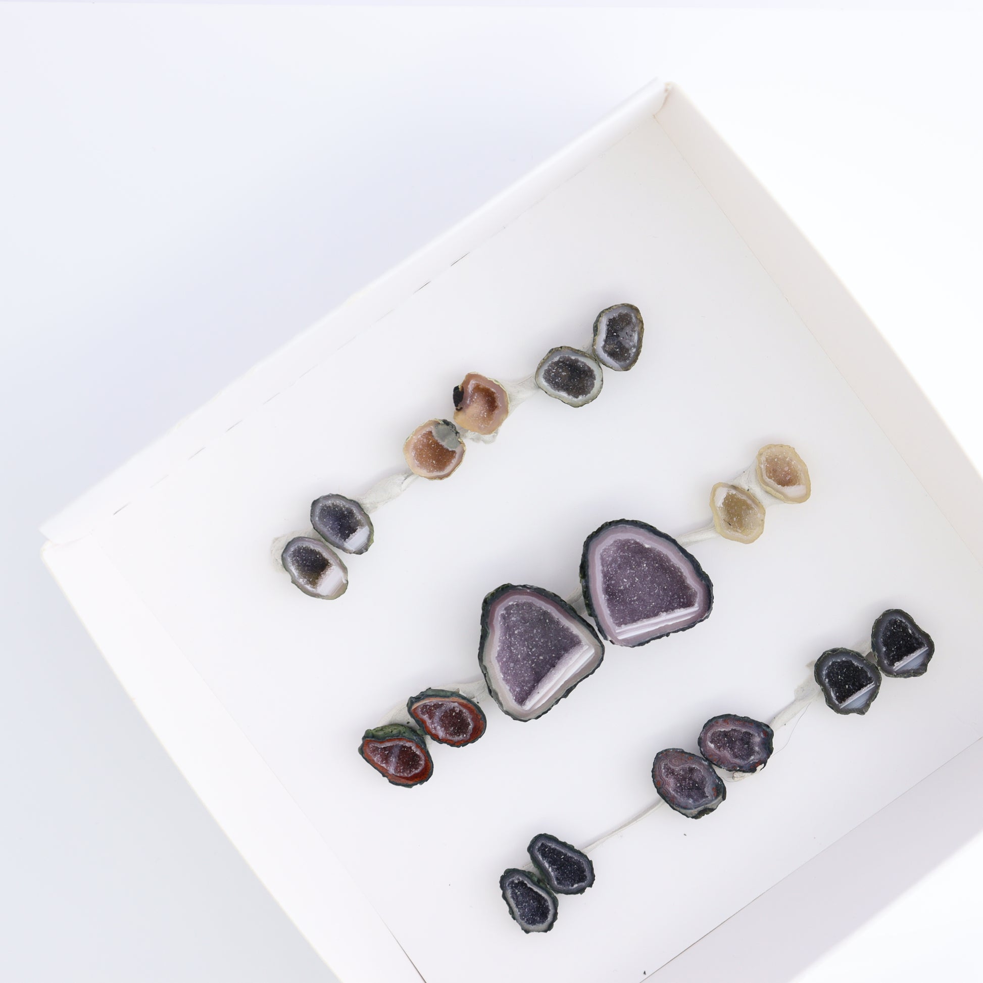 Tabasco Geodes 9 Pairs - Expert Wholesale and Supplier of Wholesale Crystals & Bulk Gemstones, ["Geodes","Tabasco Geode"]