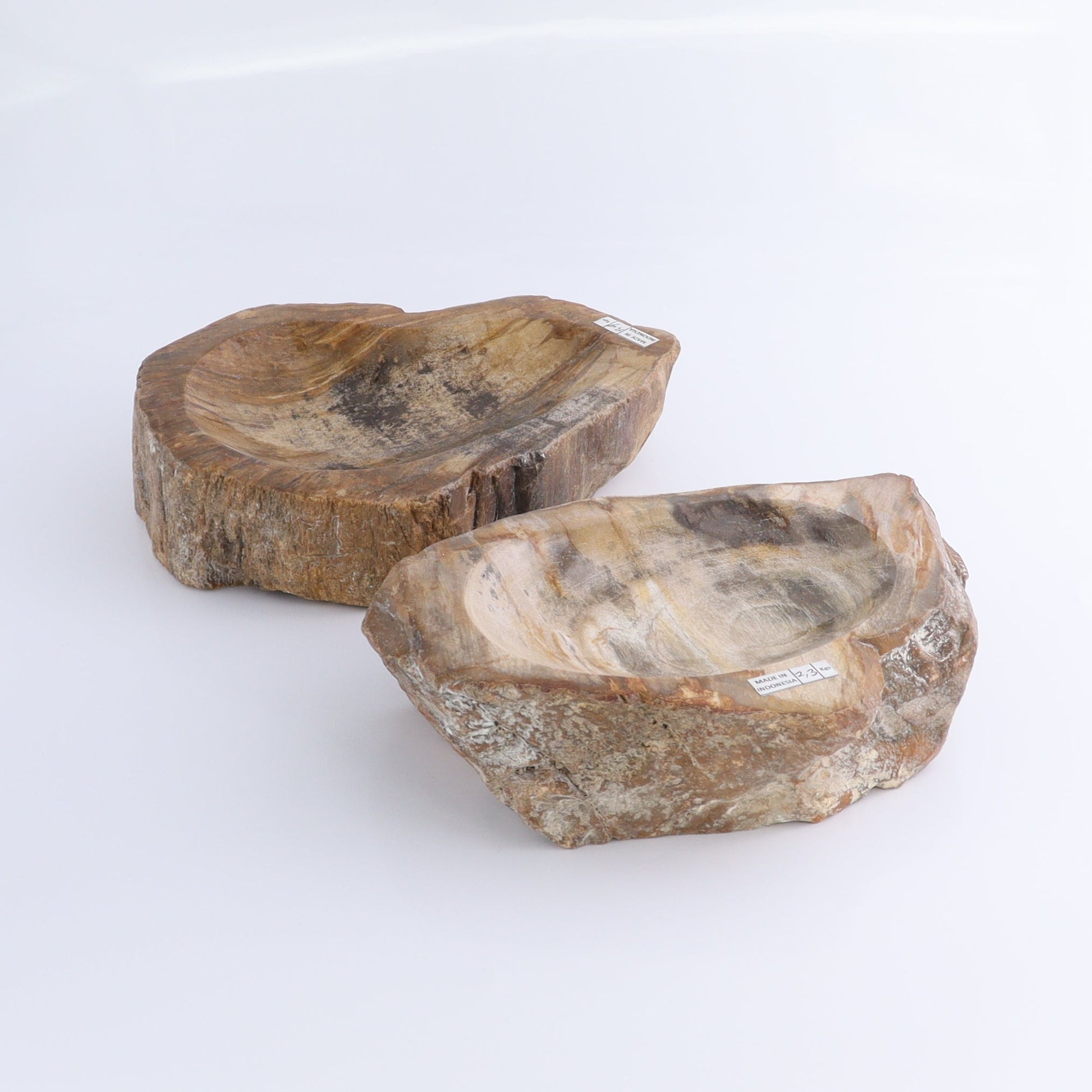 Petrified Wood Bowls Set of 2 - Expert Wholesale and Supplier of Wholesale Crystals & Bulk Gemstones, ["Bowls","Indonesia","Petrified Wood"]