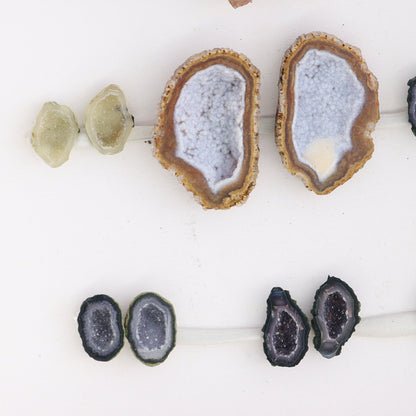 Tabasco Geodes 9 Pairs - Expert Wholesale and Supplier of Wholesale Crystals & Bulk Gemstones, ["Geodes","Tabasco Geode"]