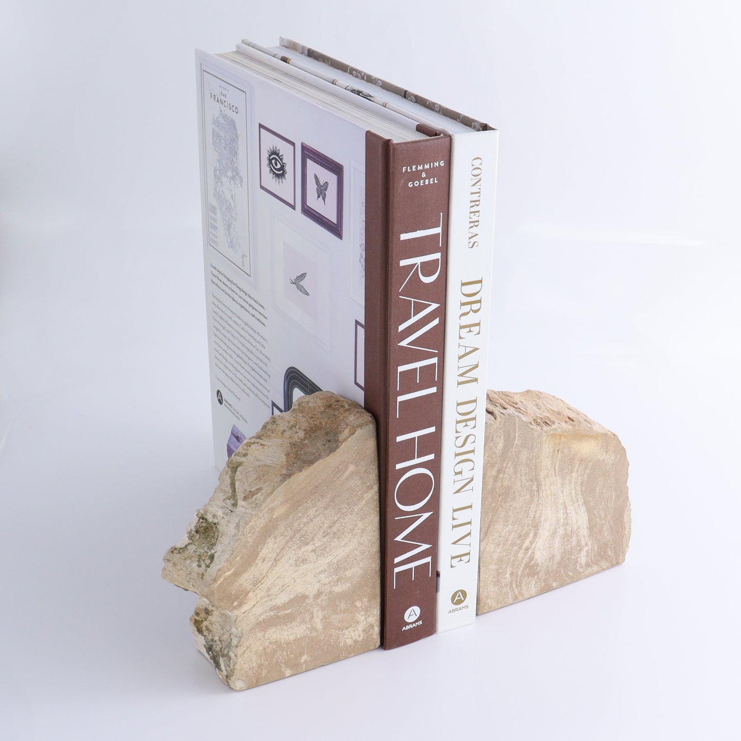 One Pair of Brown/Grey Round Petrified Wood Bookends - Expert Wholesale and Supplier of Wholesale Crystals & Bulk Gemstones, ["Bookends","Indonesia","Petrified Wood"]