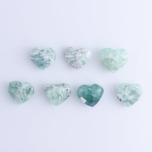 Fluorite Hearts Set of 7