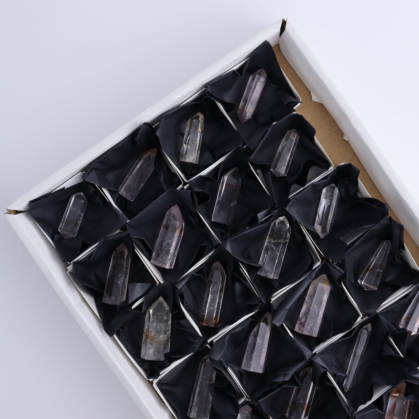 Powellite Towers Set of 24 - Expert Wholesale and Supplier of Wholesale Crystals & Bulk Gemstones, ["Powellite","Towers"]