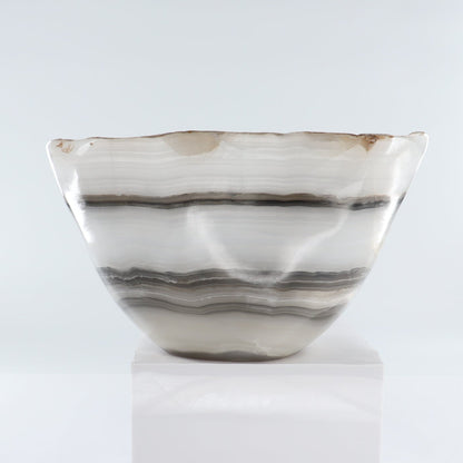Mexican Onyx/Calcite Bowl (L) 14" x (W) 12" x (H) 7"